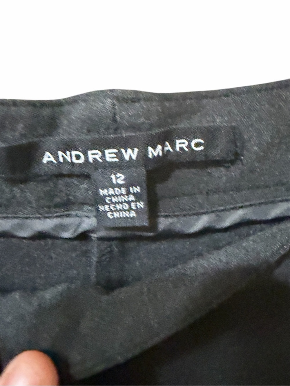 Andrew Marc Charcoal Ponte Knit Trousers – Size 12 - Picture 3 of 5